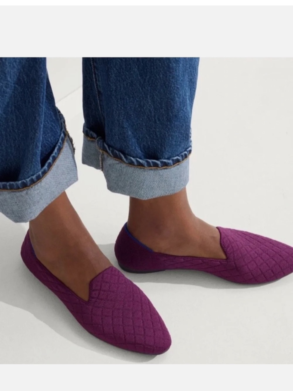 Rothy's Women's The Almond Loafer in Quilted Plum size 9.5 new in box!